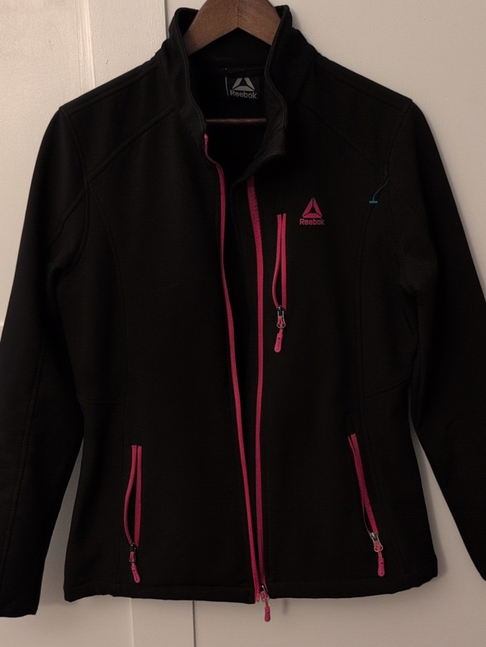 Reebok Black Utility Jacket with Pink Accents